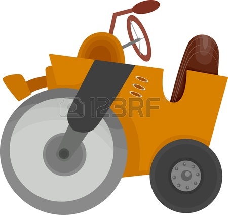 450x425 Cartoon Illustration Of Of A Bulldozer Construction Equipment