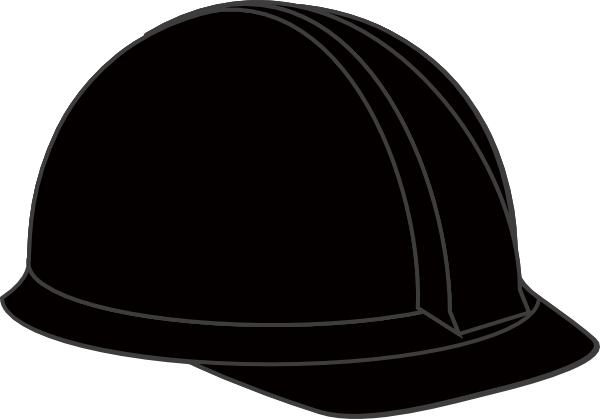 600x419 Black Hard Hat Clip Art