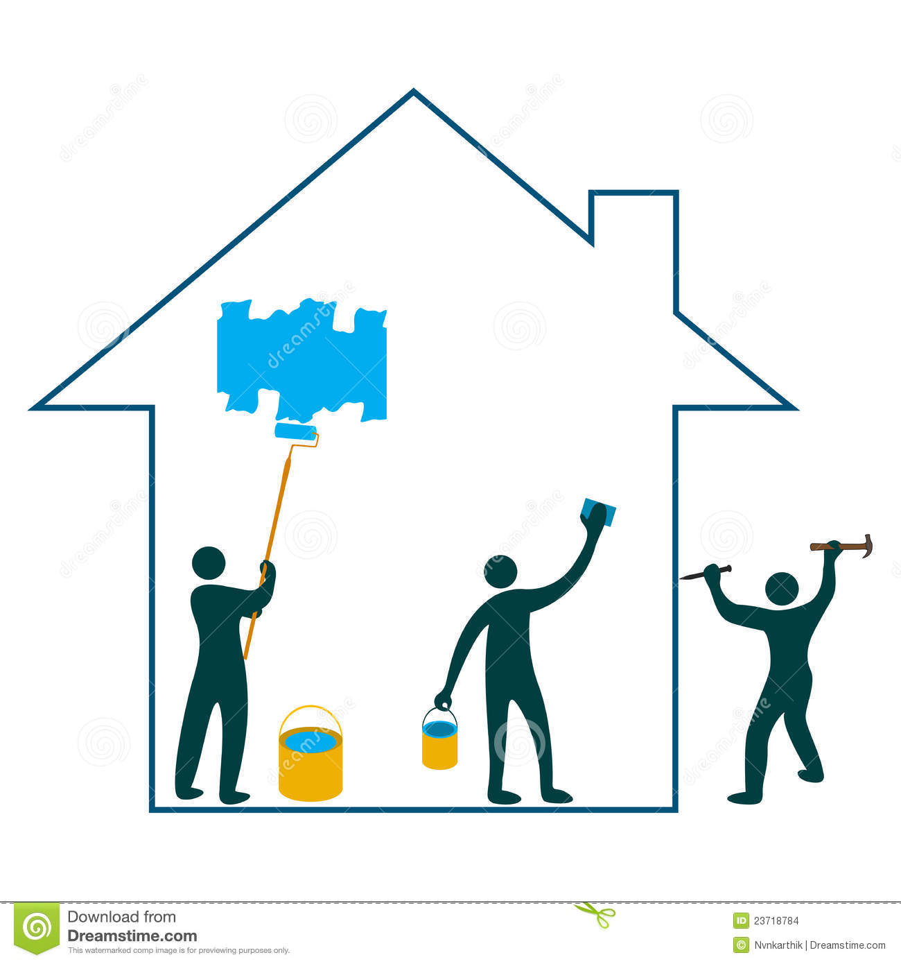 1300x1390 House Painting Logos Clipart
