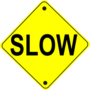 300x300 Slow Road Sign Clip Art