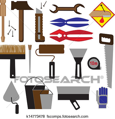 450x467 Clipart Of Screwdriver Outline Vector K19901523