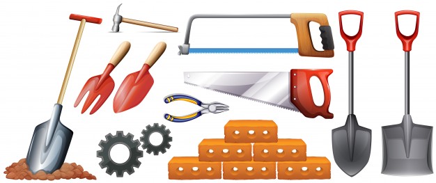 626x263 Different Kinds Of Construction Tools Illustration Vector Free