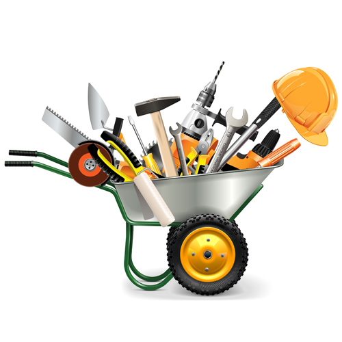 500x500 Vector Construction Tools Illustration Set 04