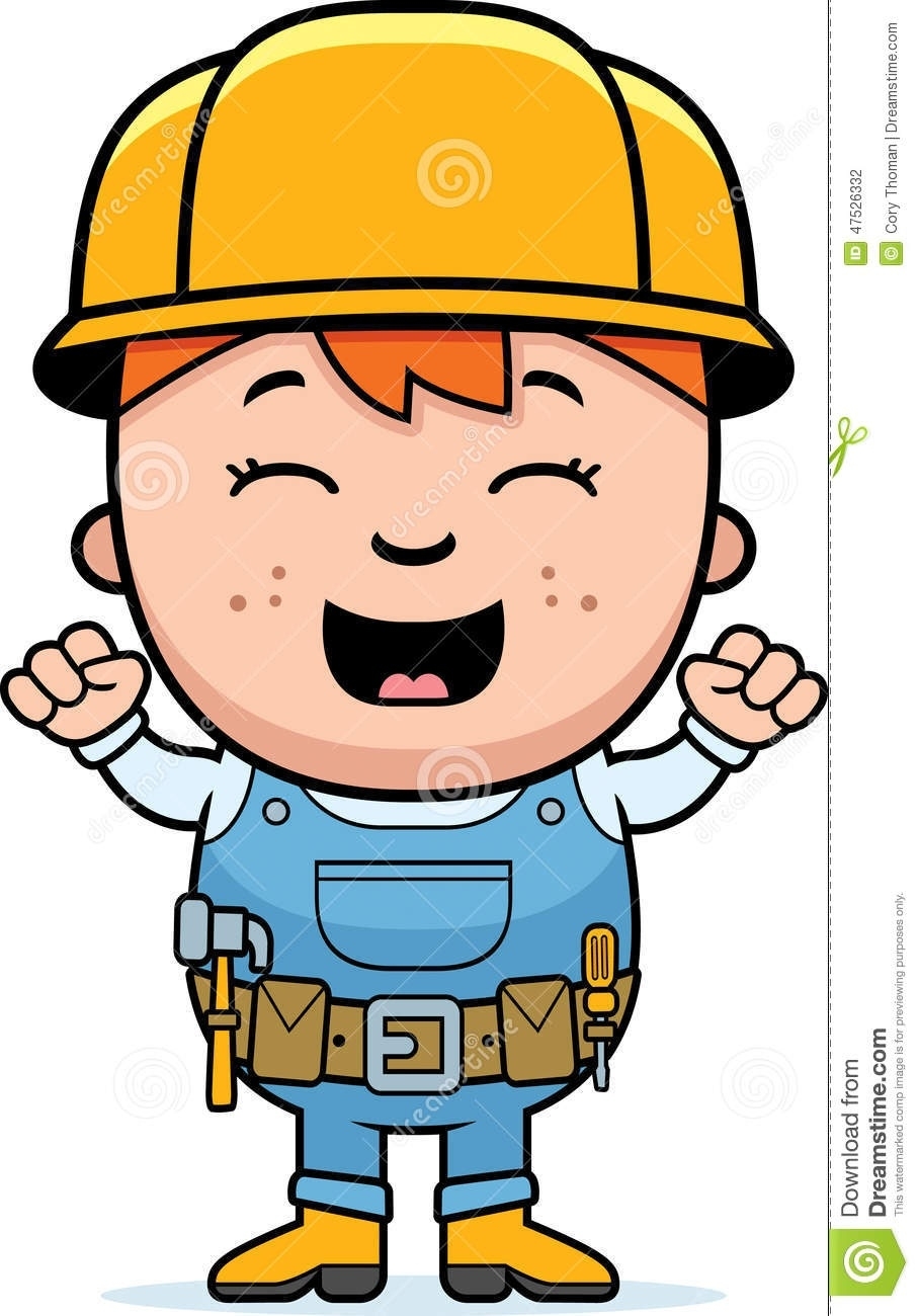 908x1300 Kid Construction Worker Clipart Letters Example