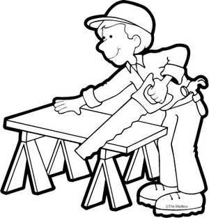 300x313 Construction Worker Clipart Black And White Letters Example