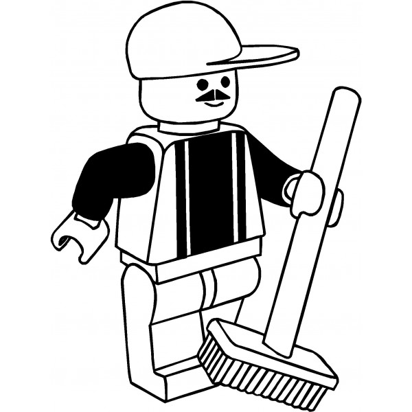 600x600 Lego Character Clipart Black And White