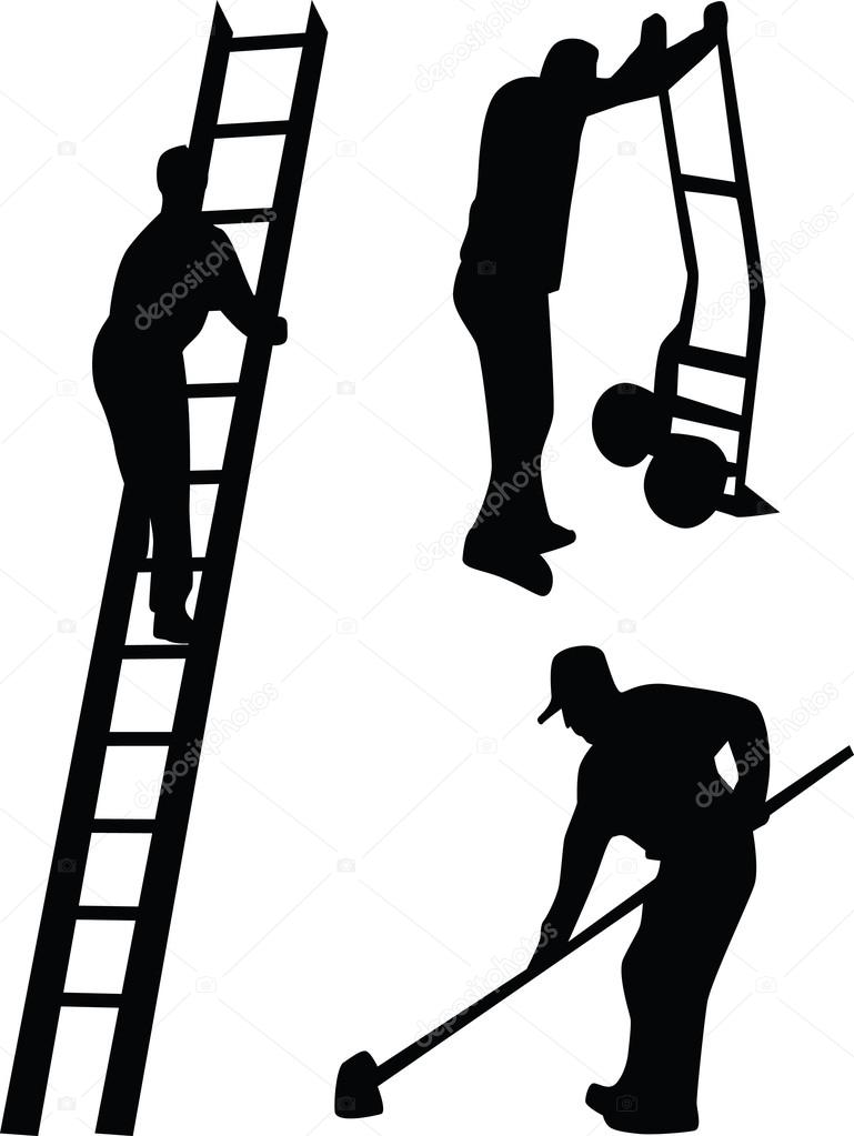 769x1023 Worker Silhouette Vector Stock Vector Photos