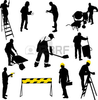 343x350 Construction Workers Silhouettes