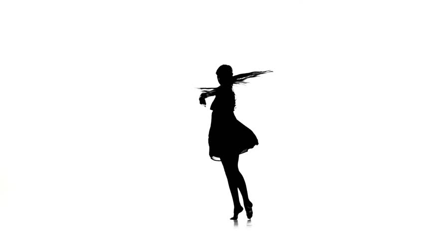 852x480 Graceful Girl Dancer Dancing Contemporary Dance On White