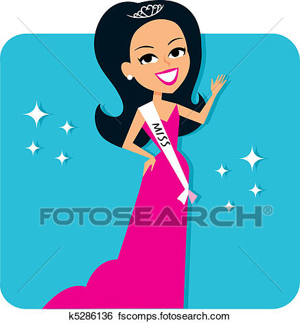 437x470 Clip Art Of Beauty Contest Girl K5286136