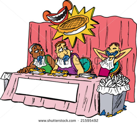 450x407 Pie Eating Contest Cartoon Clipart