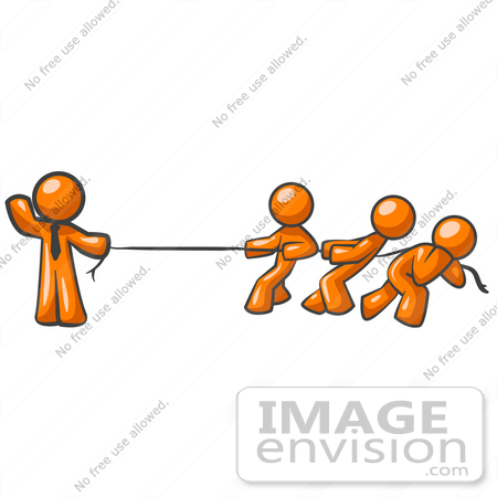 450x450 Clip Art Graphic Of An Orange Guy Character Wearing A Business Tie