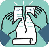 170x164 Clip Art Of Hand Tearing Apart Contract K10338462