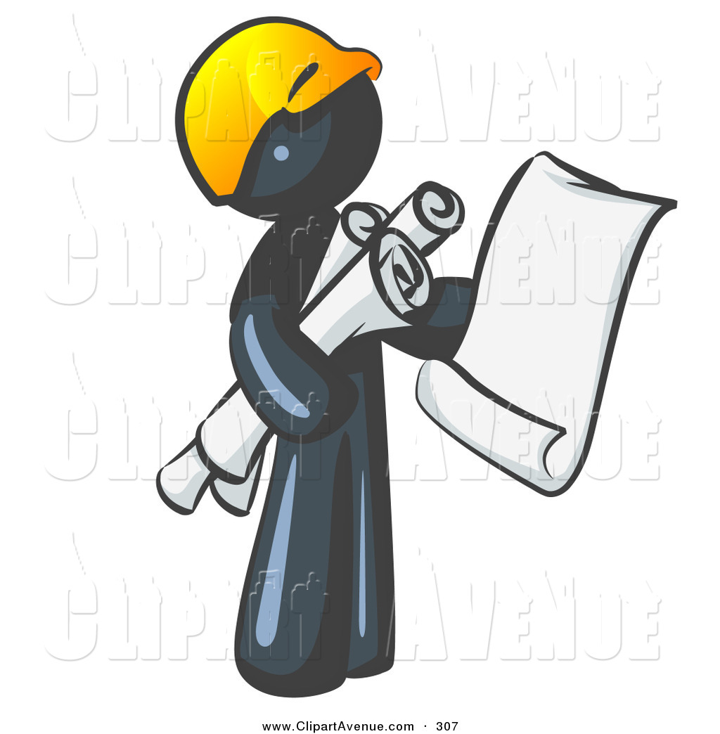1024x1044 Avenue Clipart Of A Navy Blue Worker Man Contractor Or Architect