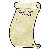 170x170 Clip Art Of Cartoon Scroll Contract K15564058