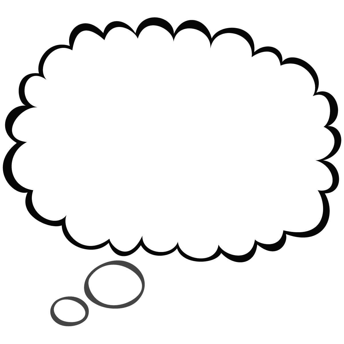 1200x1200 Thought Bubble Thought And Speech Bubbles Clip Art 2