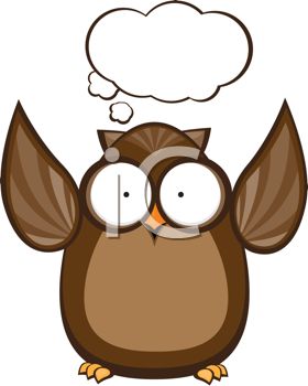 280x350 Royalty Free Clipart Image Cute Cartoon Owl With A Conversation