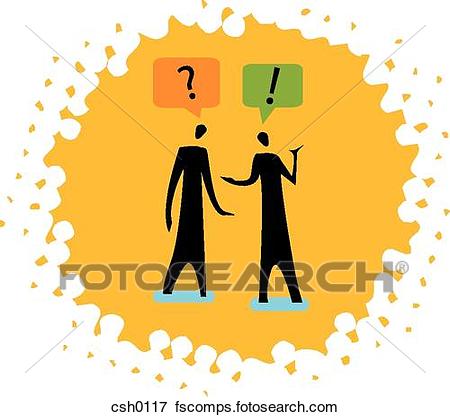 450x417 Stock Illustration Of Two People Having A Conversation Csh0117