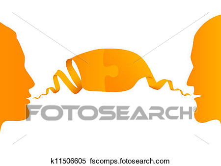 450x338 Clipart Of Conversation Between Two People K11506605