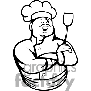 300x300 Man Cooking Clipart Black And White Clipart Panda