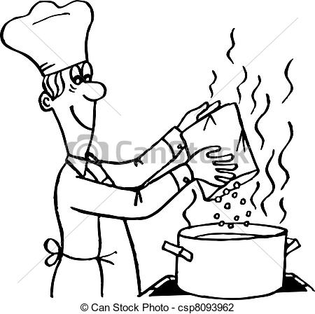 450x448 Vector Illustration Of Cooking Process