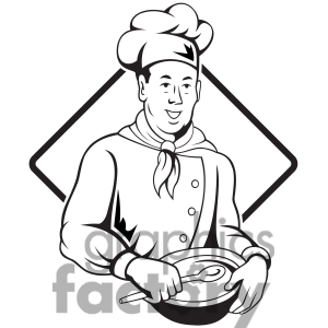 300x300 Man Cooking Clipart