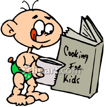 344x350 Baby Boy Reading Cookbook For Kids