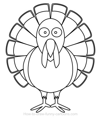350x412 Drawn Turkey How To Draw A Turkey