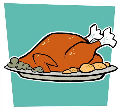 500x461 Cartoon Cooked Turkey