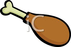300x201 Free Clipart Image A Cooked Turkey Leg