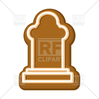 400x400 Tombstone Made Of Halloween Cookie Royalty Free Vector Clip Art