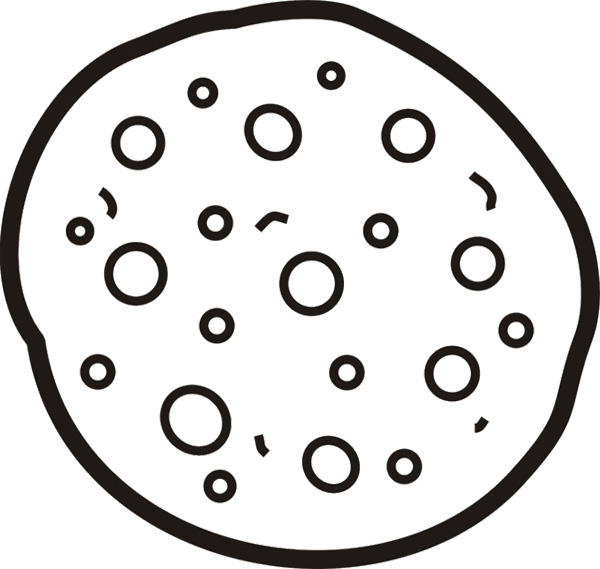 600x569 Cookie Pizza Coloring Page Disabilities Pizzas
