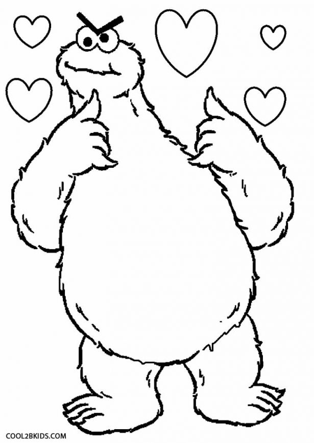 615x866 Download Coloring Pages Cookie Monster Coloring Pages Elmo
