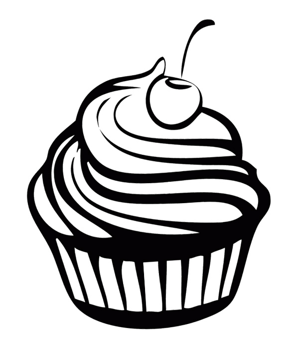 600x677 Sweet Cupcake Chocolate Coloring Page Cookie