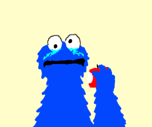 300x250 Crying Cookie Monster Clipart