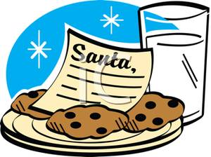 300x224 Letter To Santa With Chocolate Chip Cookies And A Glass Of Milk