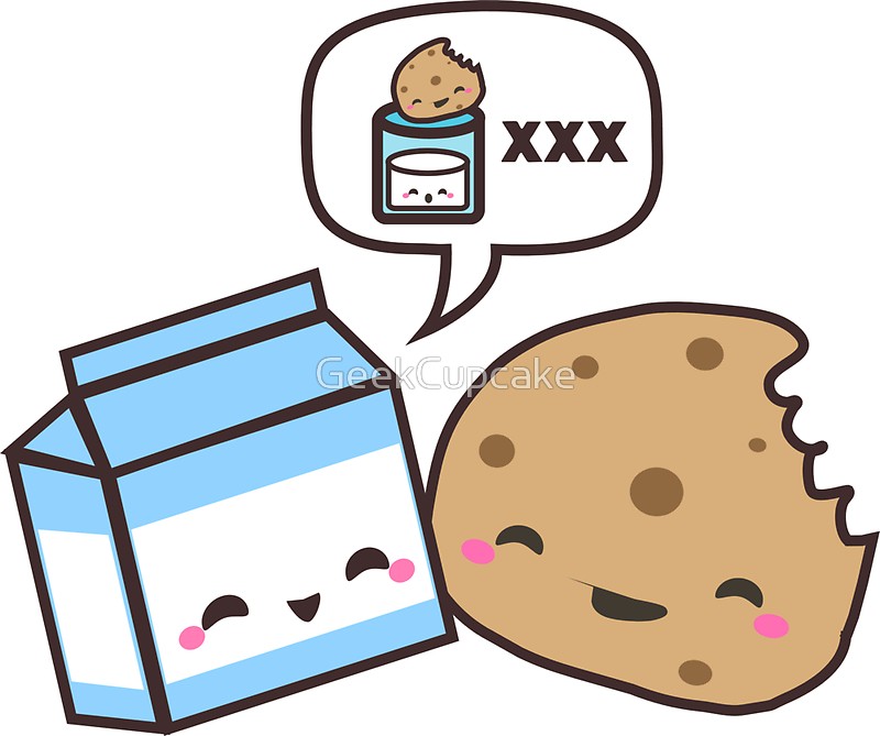 800x669 Milk And Cookies Stickers By Geekcupcake Redbubble
