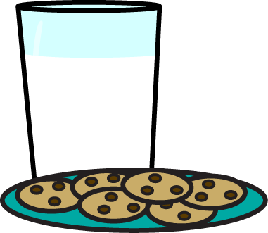 381x331 Milk And Cookies Clipart