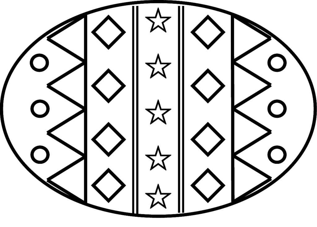 1024x732 Easter Egg Clip Art Black And White Clipartfest