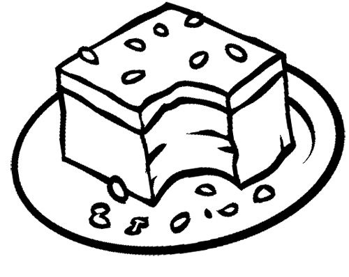 500x398 Brownie Clipart Black And White