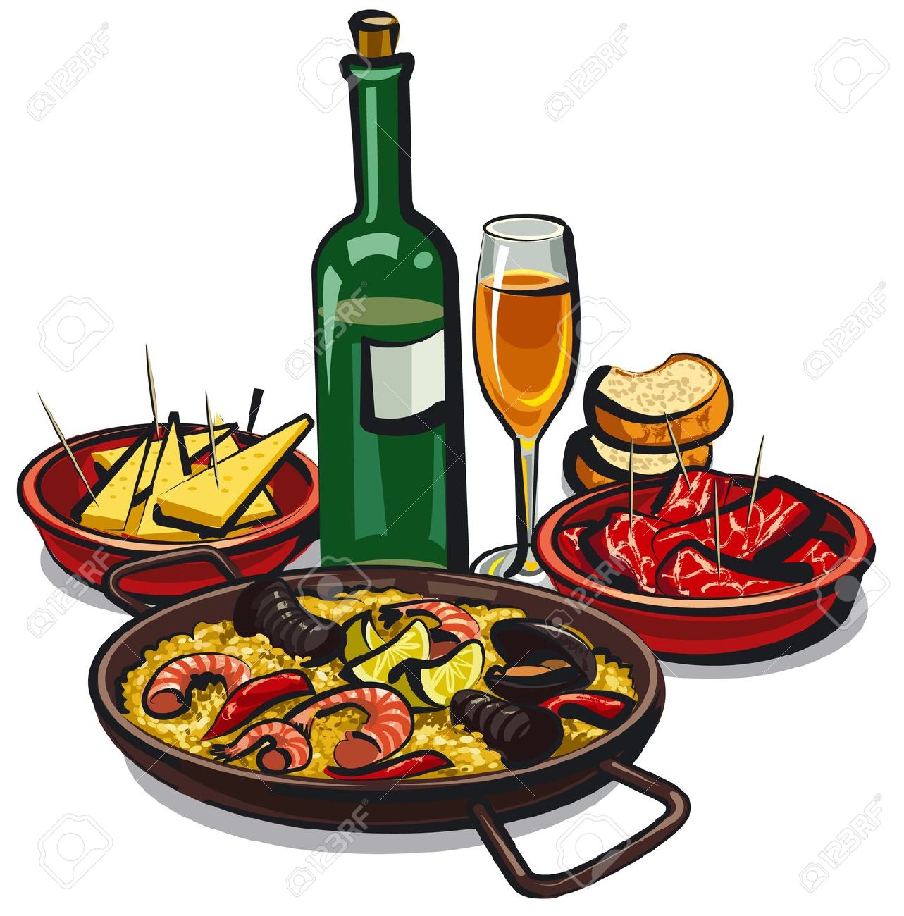 1283x1300 Clipart Of Puerto Rican Food