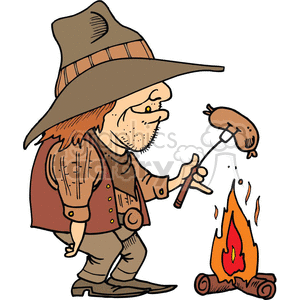 300x300 Cowboy Clipart Campfire