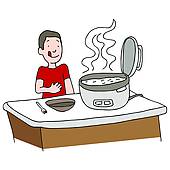 170x170 Clipart Of Woman Cooking Rice K21013105