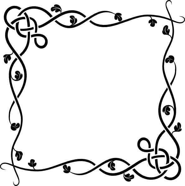 594x598 Flower Border Clip Art
