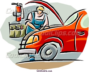 300x244 Auto Mechanic Working On A Car Vector Clip Art