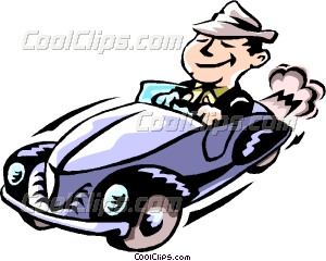 300x240 Man Driving Car Vector Clip Art