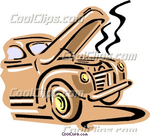 300x273 Old Fashioned Car Overheating Clip Art