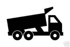 236x158 Vrachtwagen Flockfolie. Cameo Silhouette Clip Art Dump Truck