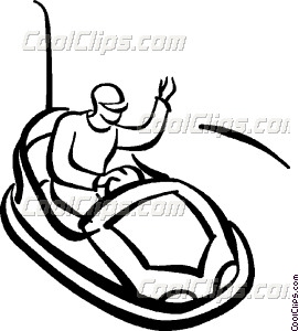 271x300 Person Riding The Bumper Cars Vector Clip Art