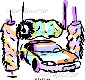 300x282 Car Going Through The Wash Vector Clip Art